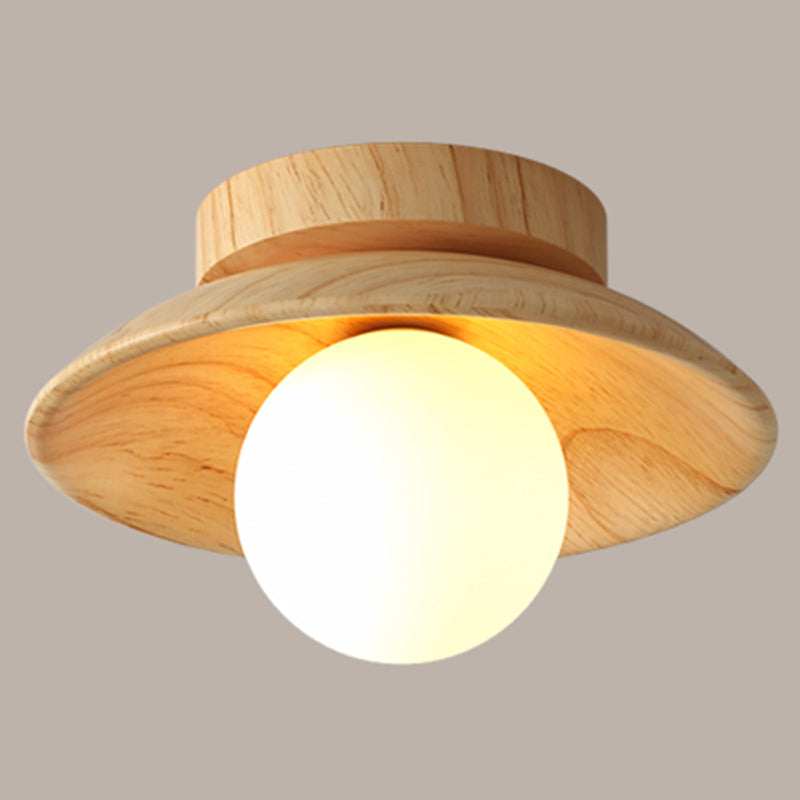 ElegantWood Light - Moderne Houten Plafondlamp voor Hal