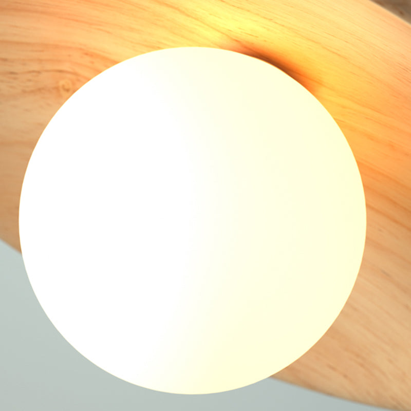 TimberGlow Ceiling Light – Houten Moderne Halverlichting