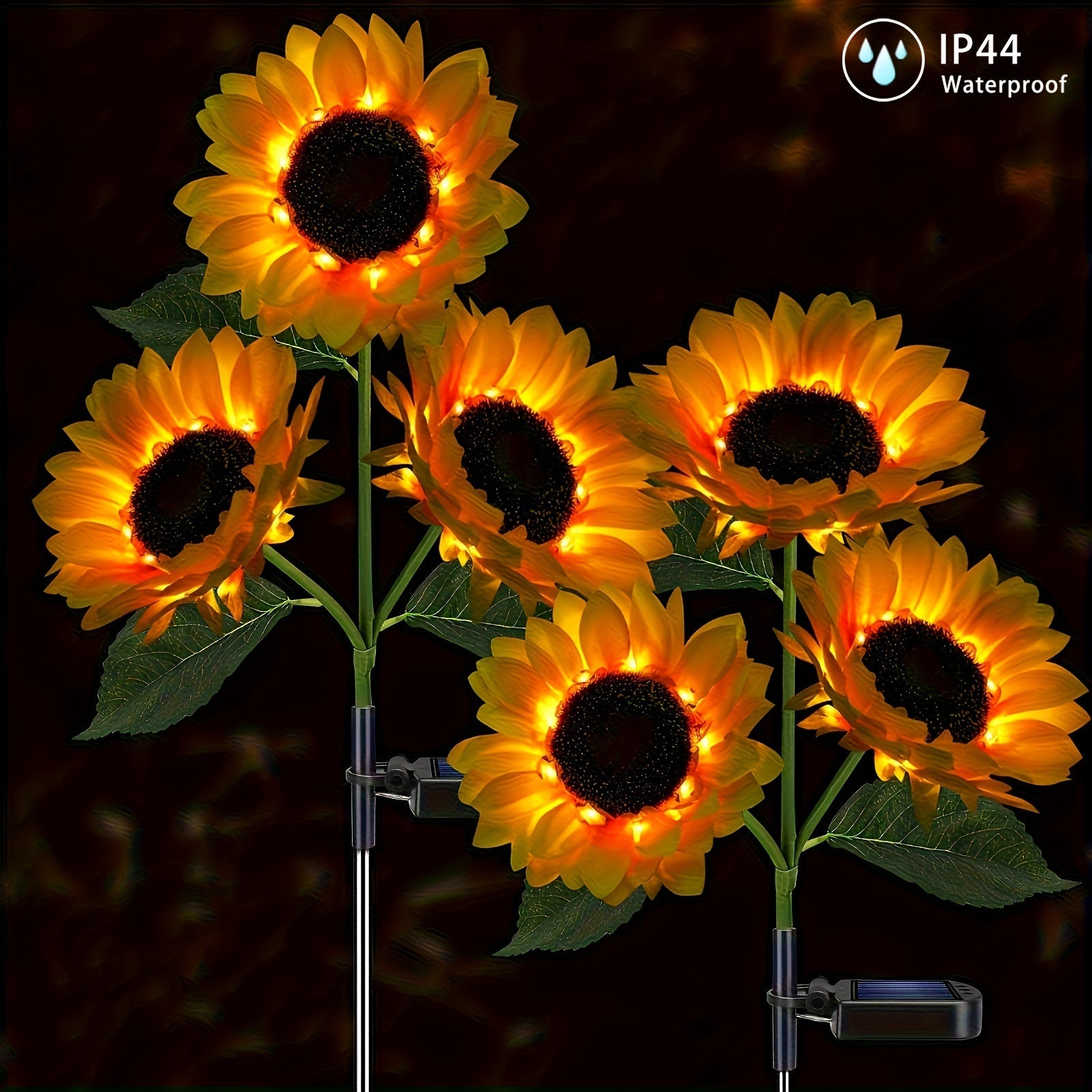 SolarBloom Light – Zonnebloem LED Tuinlamp 3 Koppen