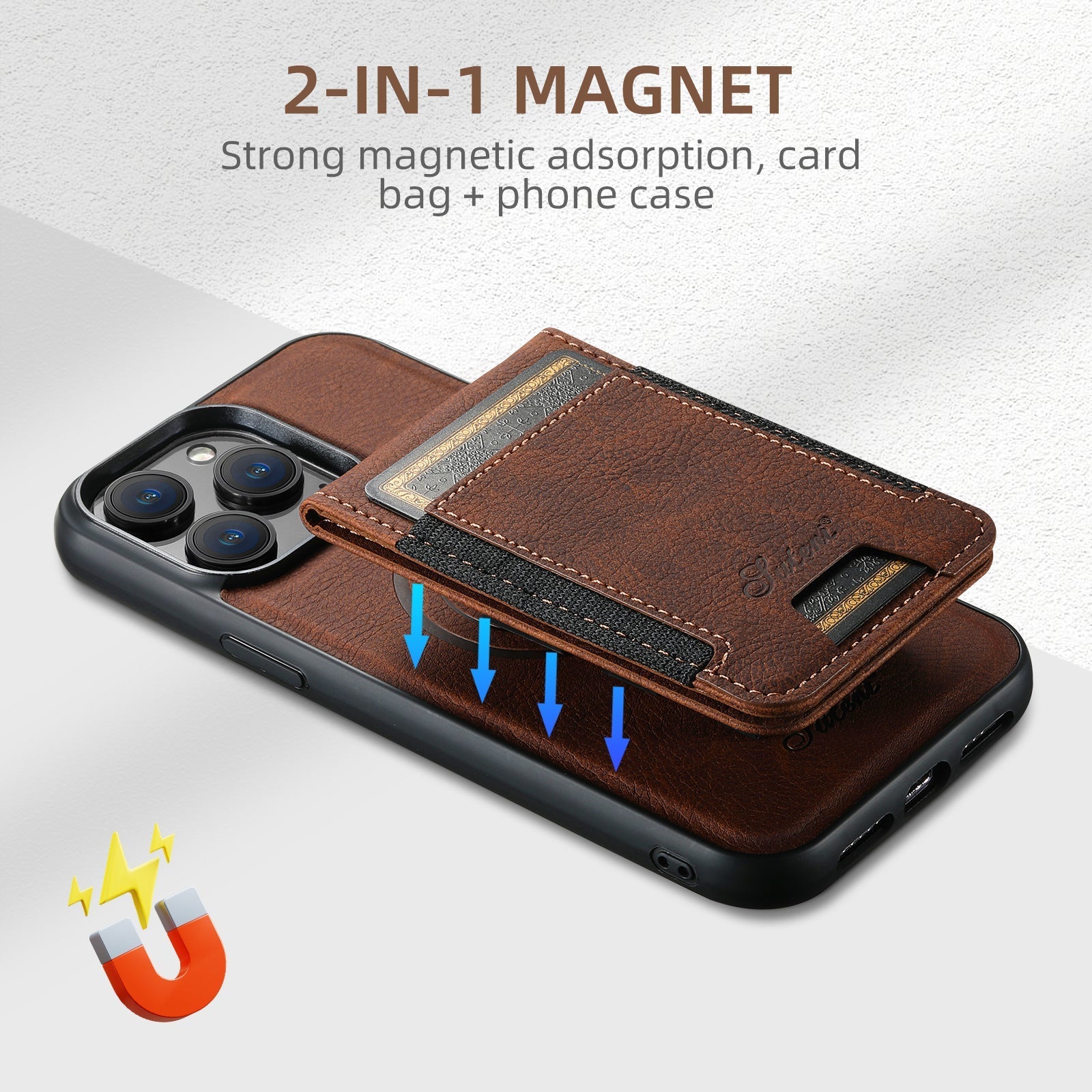 LuxLeather Case - Elegante Leren Telefoonhoes met MagSafe
