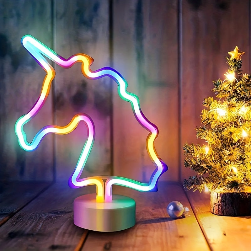UnicornGlow Lamp - Neon Eenhoorn USB Tafellamp voor Feestdecoratie