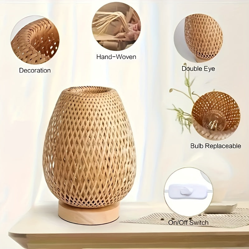 BambooGlow – Handgemaakte LED Tafellamp met USB