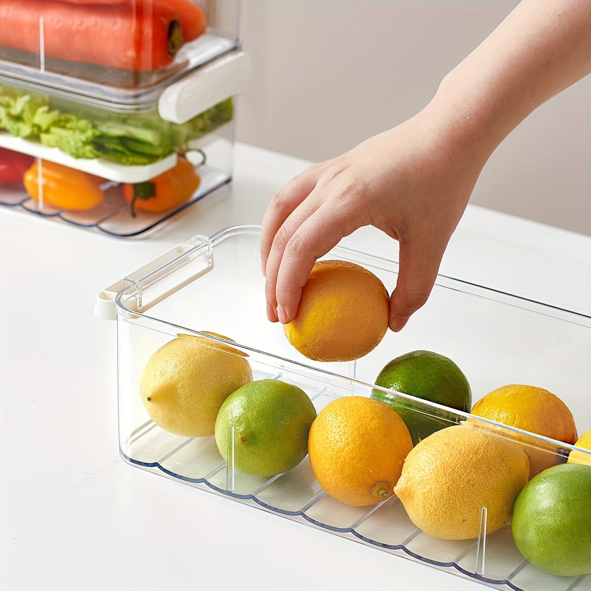 FreshGuard - Elegante Voedselveilige Koelkast Organizer