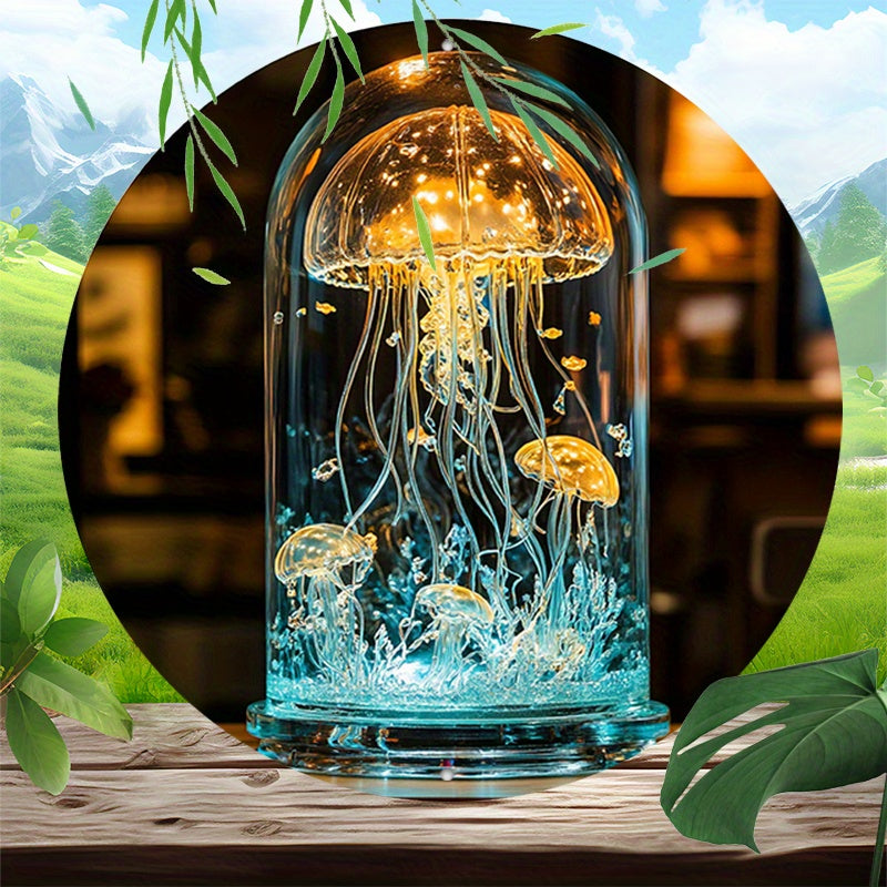 CrystalJelly – Artistieke Glazen Jellyfish Lamp