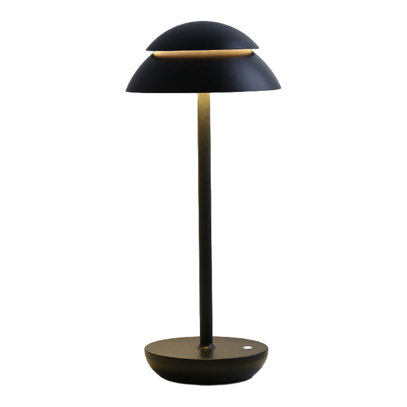 Aurelia Noire - Oplaadbare Draadloze Tafellamp met Ingebouwde LED-verlichting en Batterij
