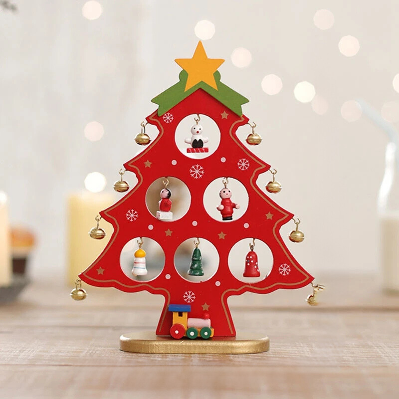 SapinElegant Kerst decoratie - Festieve Houten Mini-Kerstboom voor Jouw Ruimte