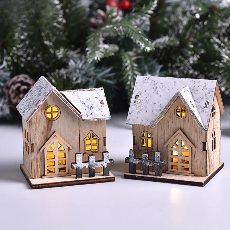 FrostGlitter Kerstlanterns - Betoverende Huisvormige kerstversiering voor een Magische Sfeer