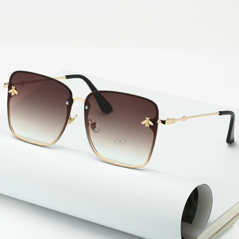 Charlotte Sunglasses - Elegante Oversized Zonnebril zonder Rand