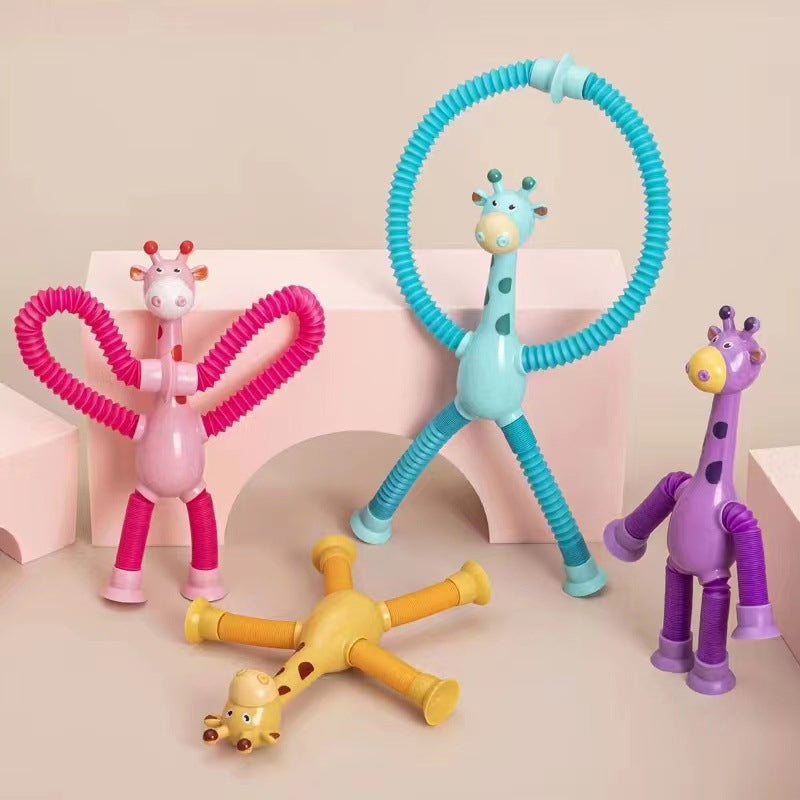 StretchGiraffe - Flexibel Zuignap Speelgoed voor Kinderen