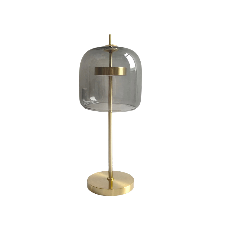 ChicNordik – Luxe Glazen Lamp met Gouden Basis