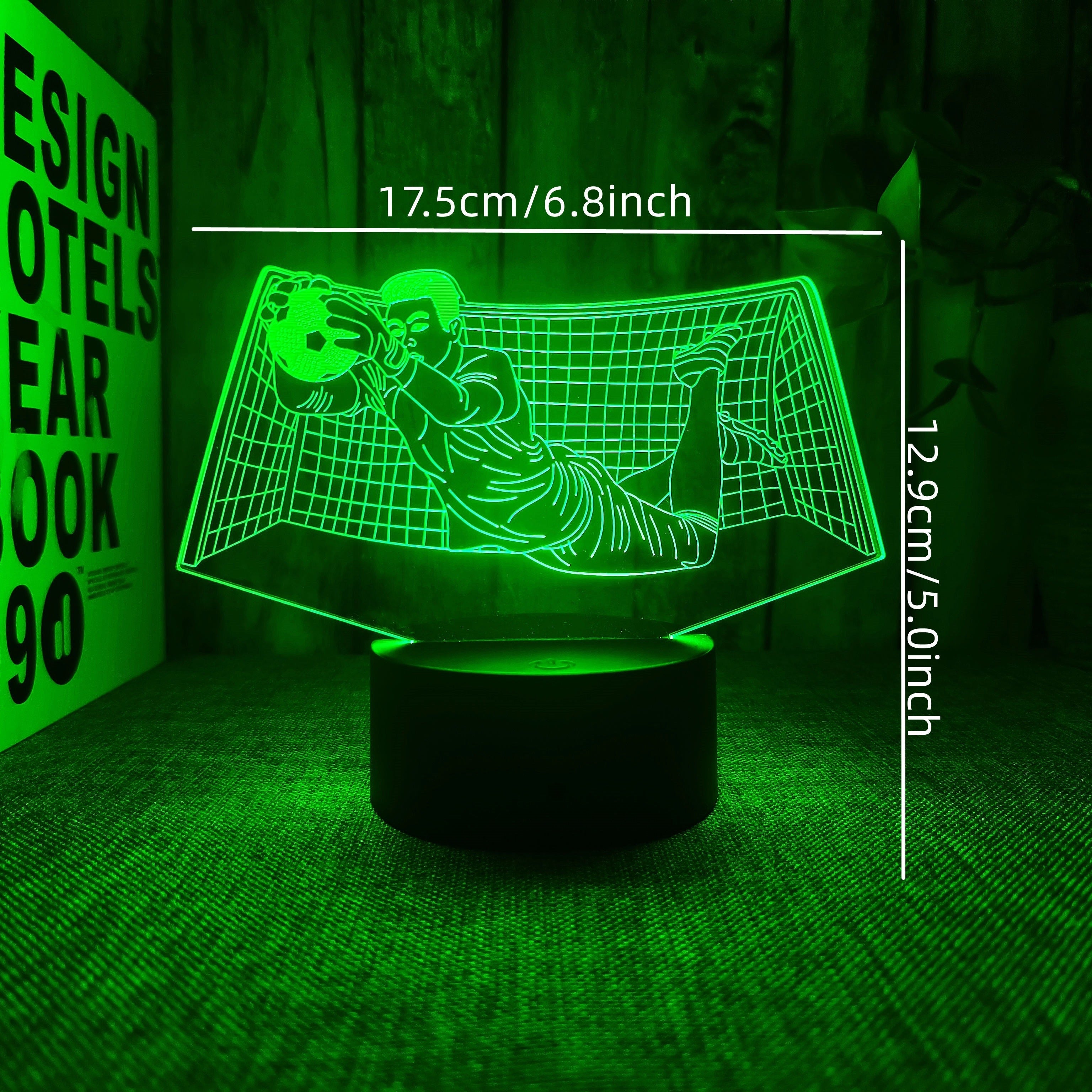 KeeperGlow – 3D Voetbalkeeper Nachtlamp met Touch