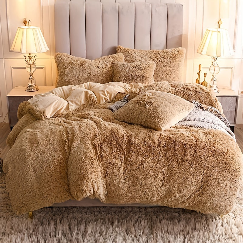 Ultrazachte Pluche Dekbedovertrek Set met Rits - Luxe & Comfort
