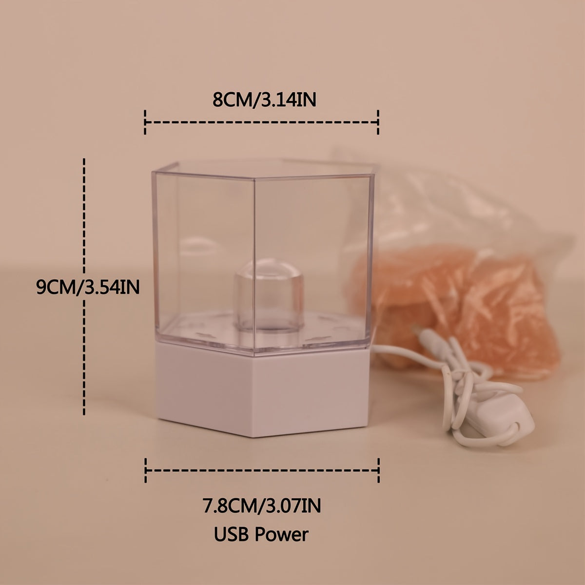 HimalayanGlow Lamp – Sfeervolle Zout Nachtlamp met USB