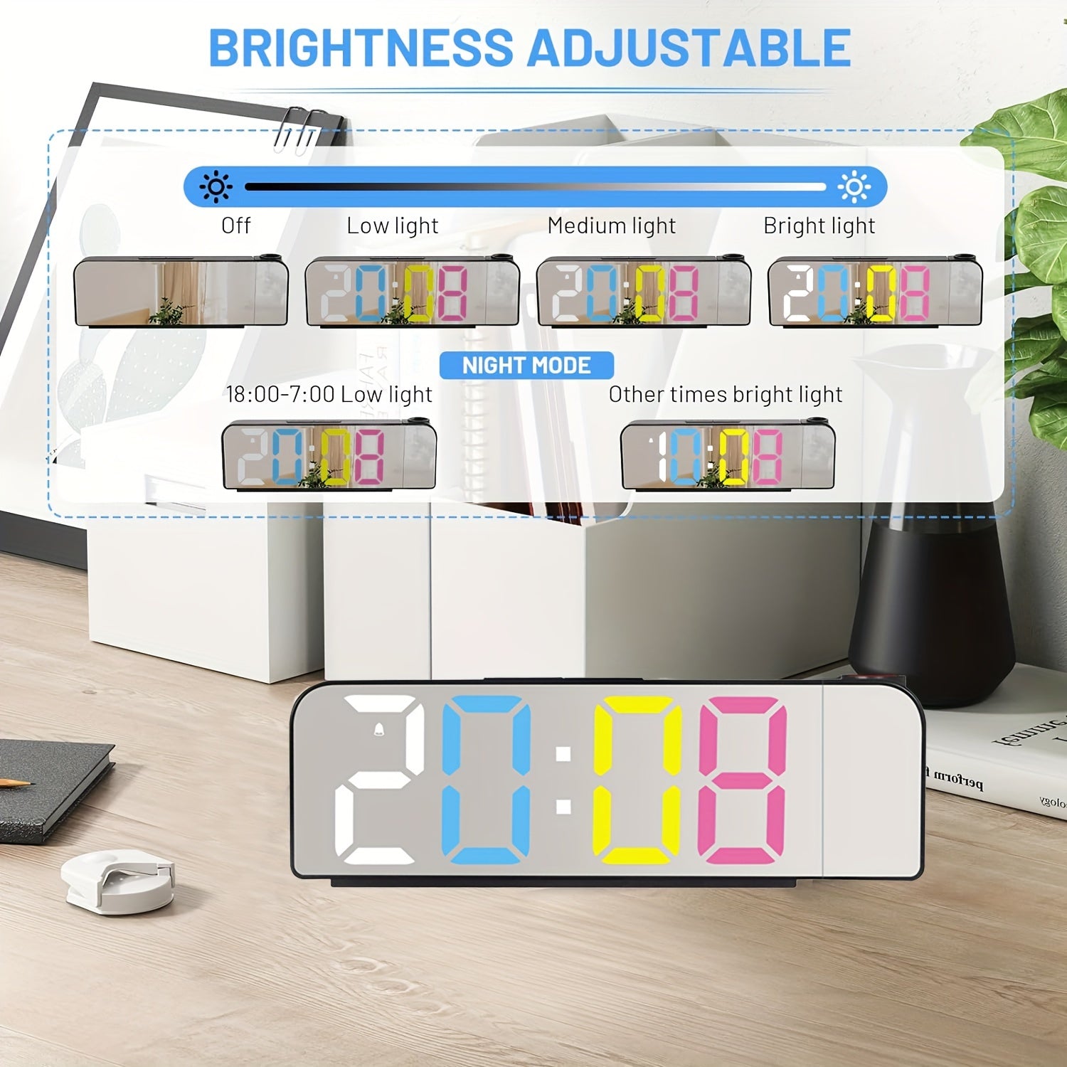 ProjectTime – Stijlvolle Digitale LED Wecker met Spiegel