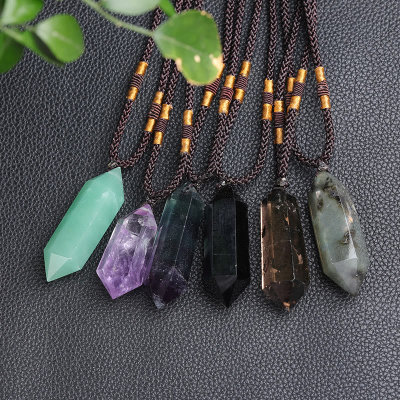 Amethist Healing Crystal Necklace - Lyra Collection