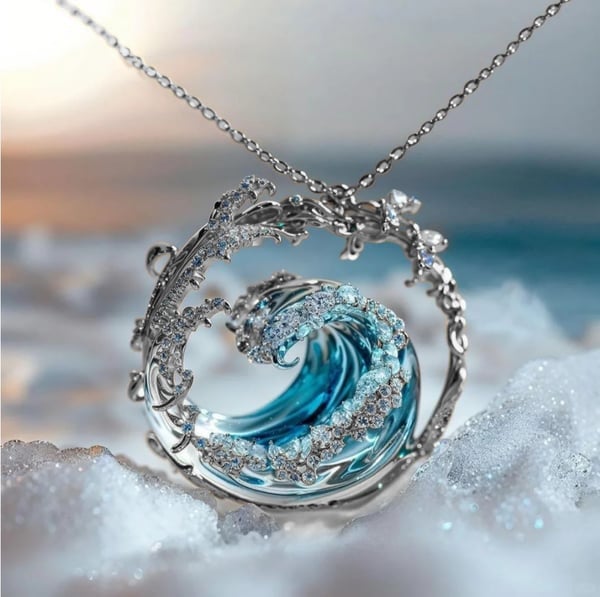 OceanSpirit Necklace - Elegante Maritieme Ketting in Goud/Zilver