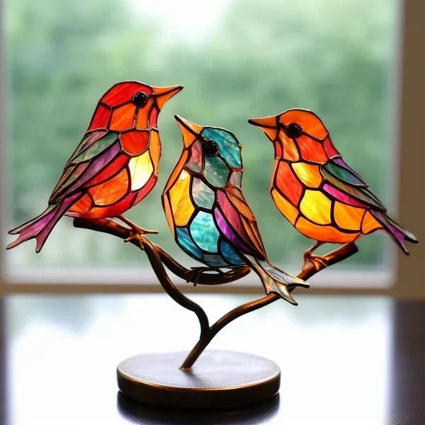 Crystalbird - Vogels van Gekleurd Glas voor een Verfijnd Interieurontwerp
