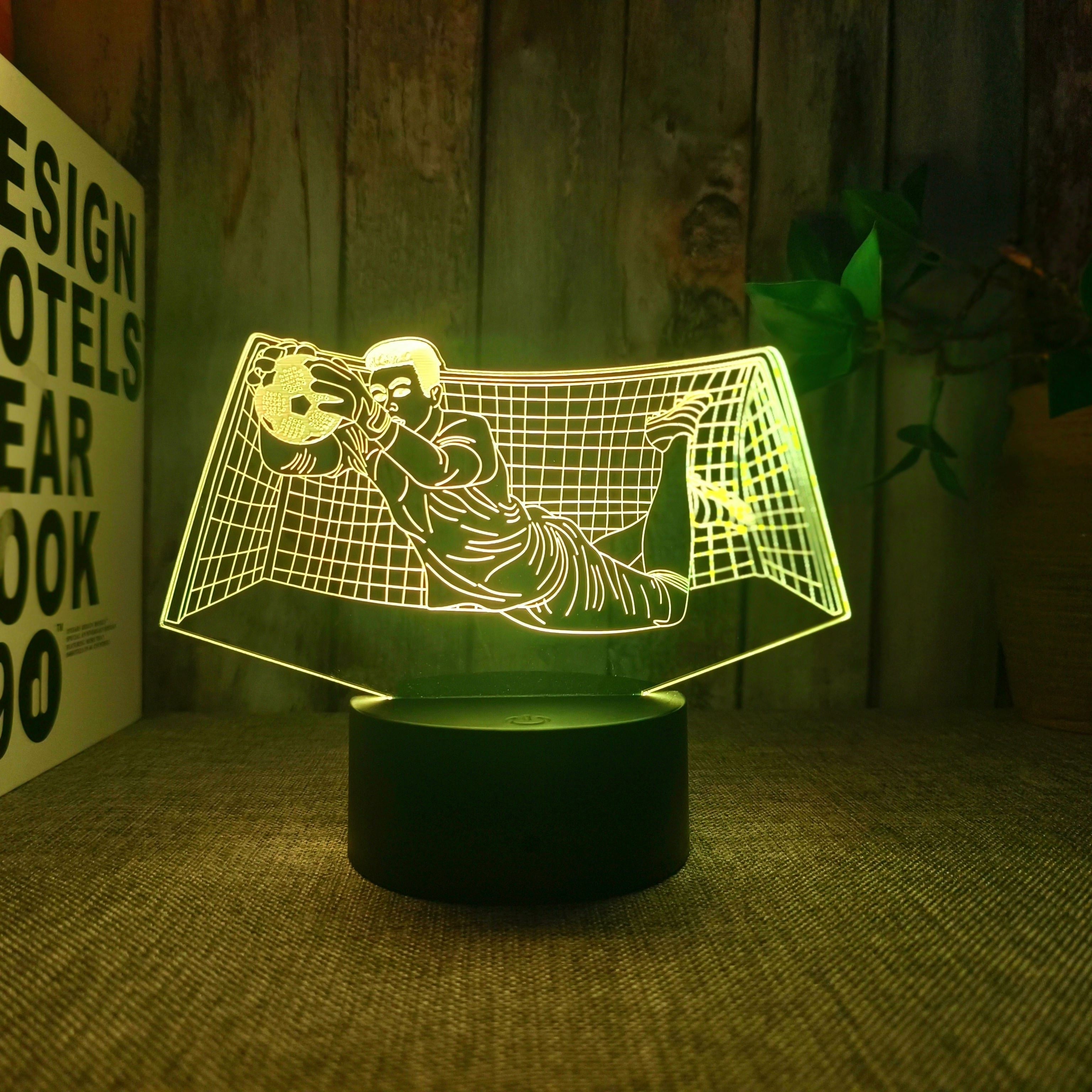 KeeperGlow – 3D Voetbalkeeper Nachtlamp met Touch