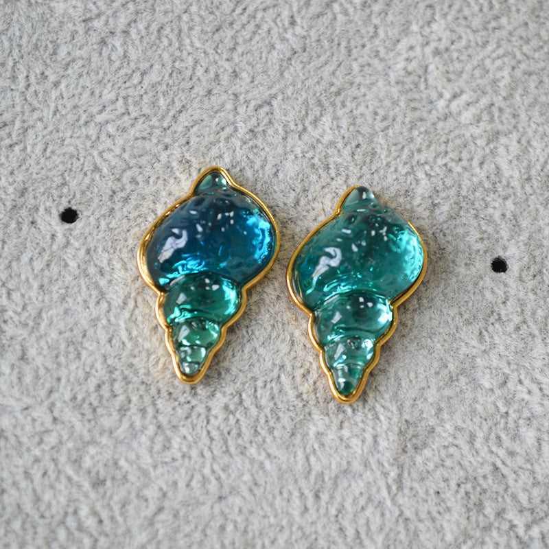 Marina Shell Earrings - Elegante Zee Blauwe Sieraden