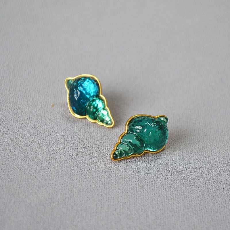 Marina Shell Earrings - Elegante Zee Blauwe Sieraden