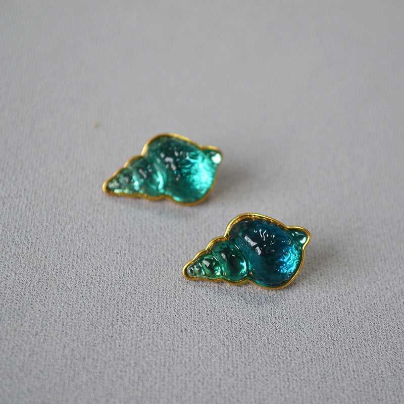 Marina Shell Earrings - Elegante Zee Blauwe Sieraden