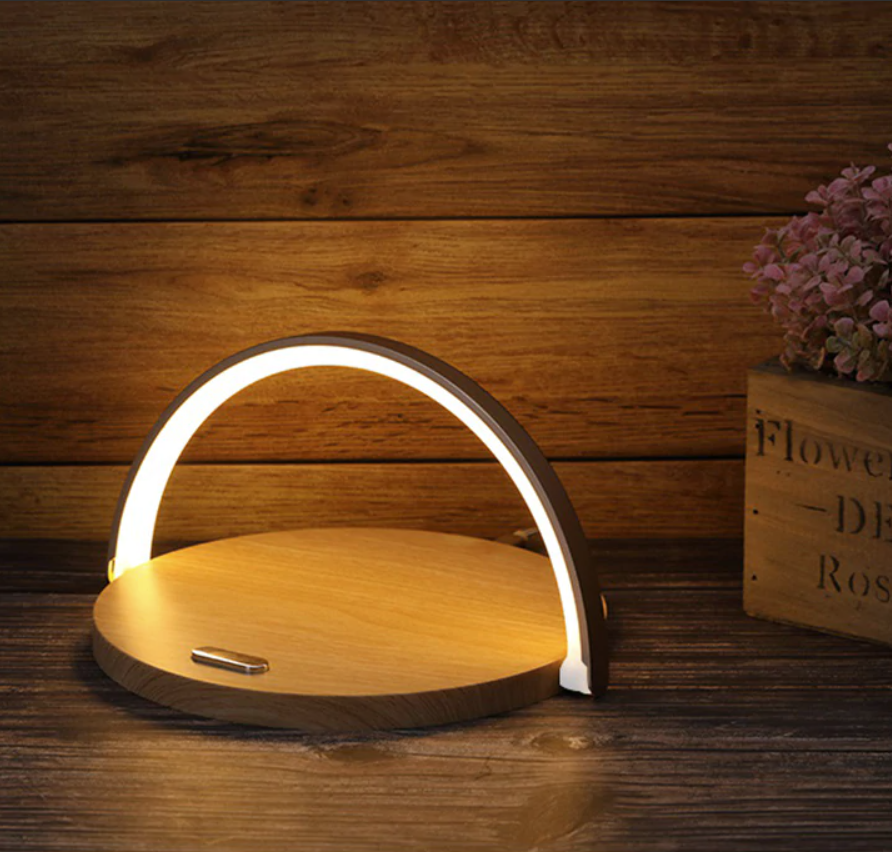 Bowlight Design™ - Stijlvolle 3-in-1 Nachtlamp met Qi-oplader
