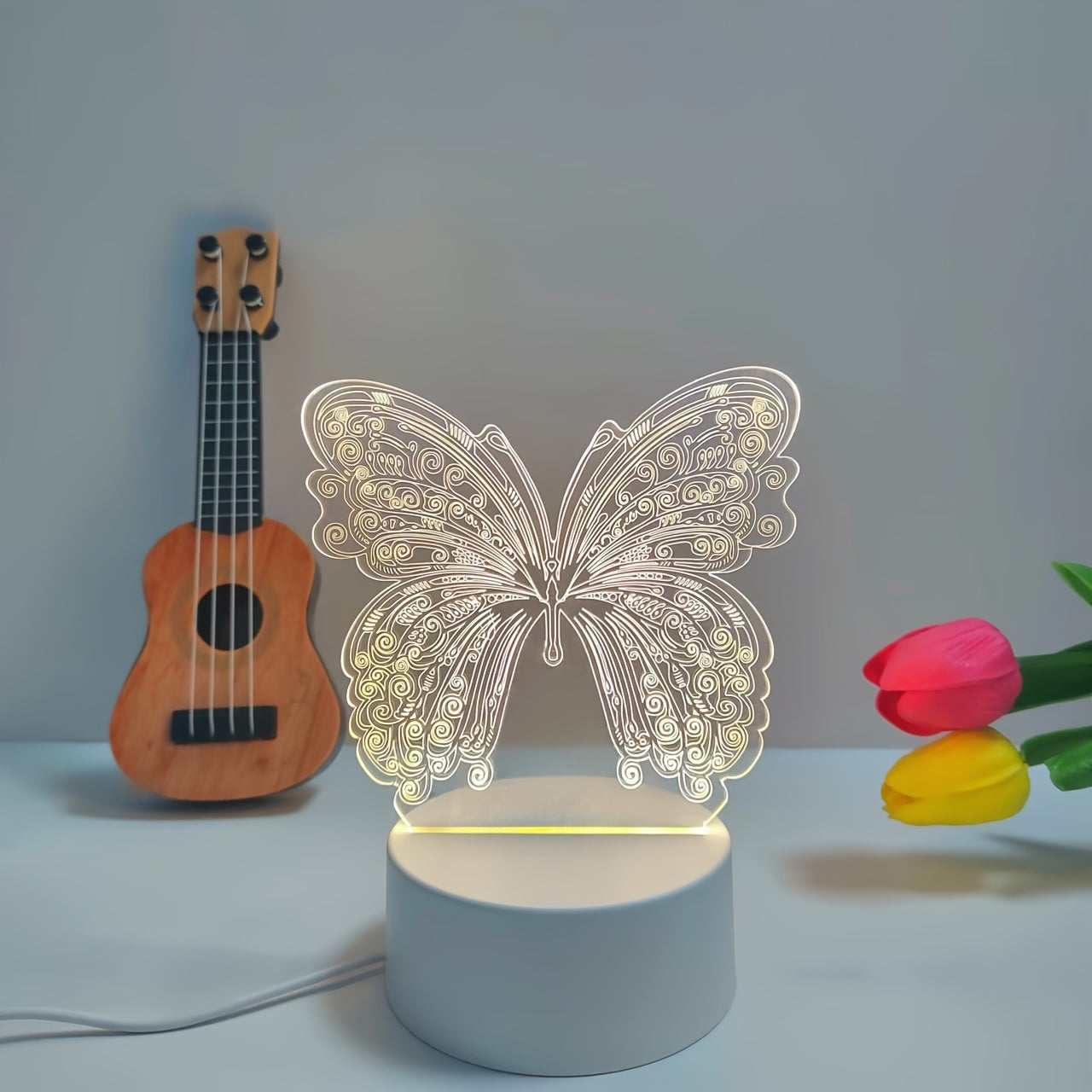 ButterflyGlow Lamp - Geometrische 3D LED Nachtverlichting