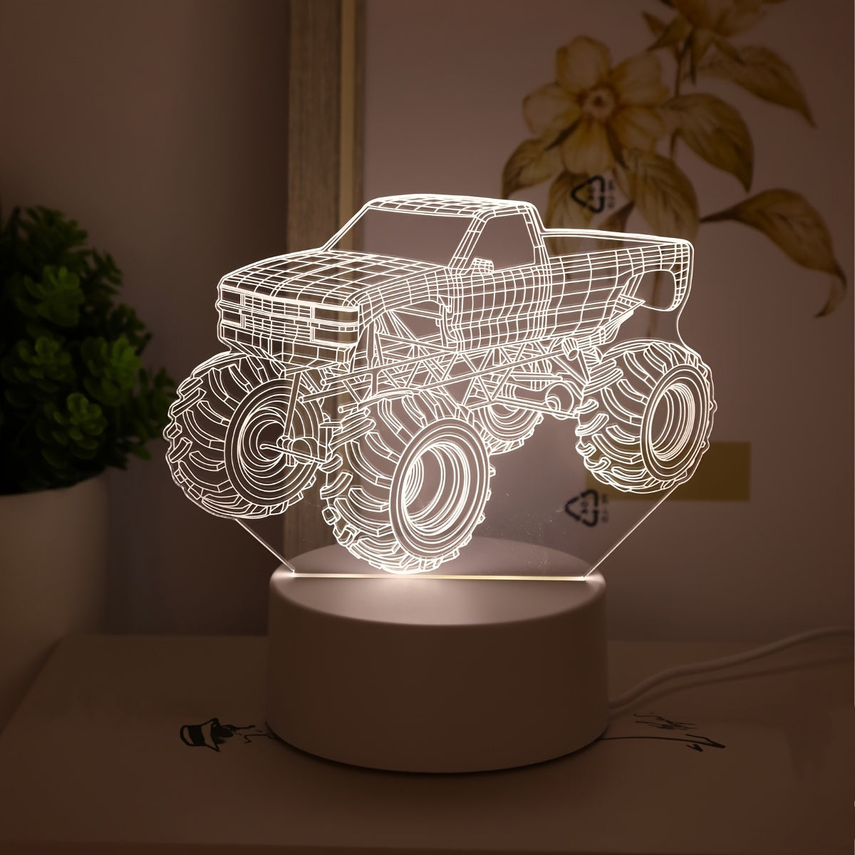 TruckGlow – 3D LED Nachtlamp met Monster Truck Design