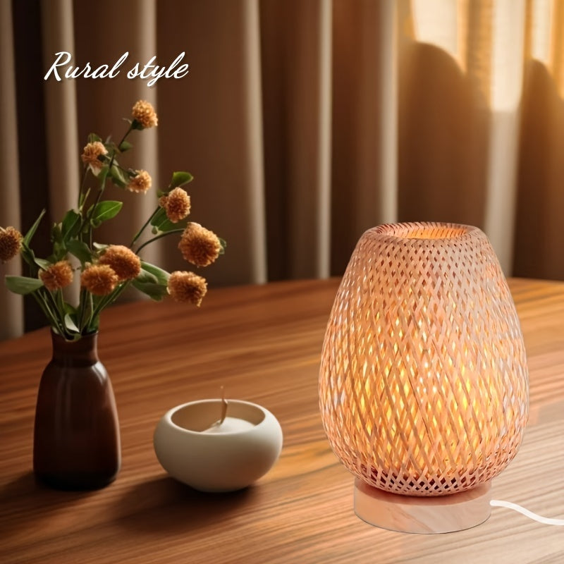 BambooGlow – Handgemaakte LED Tafellamp met USB