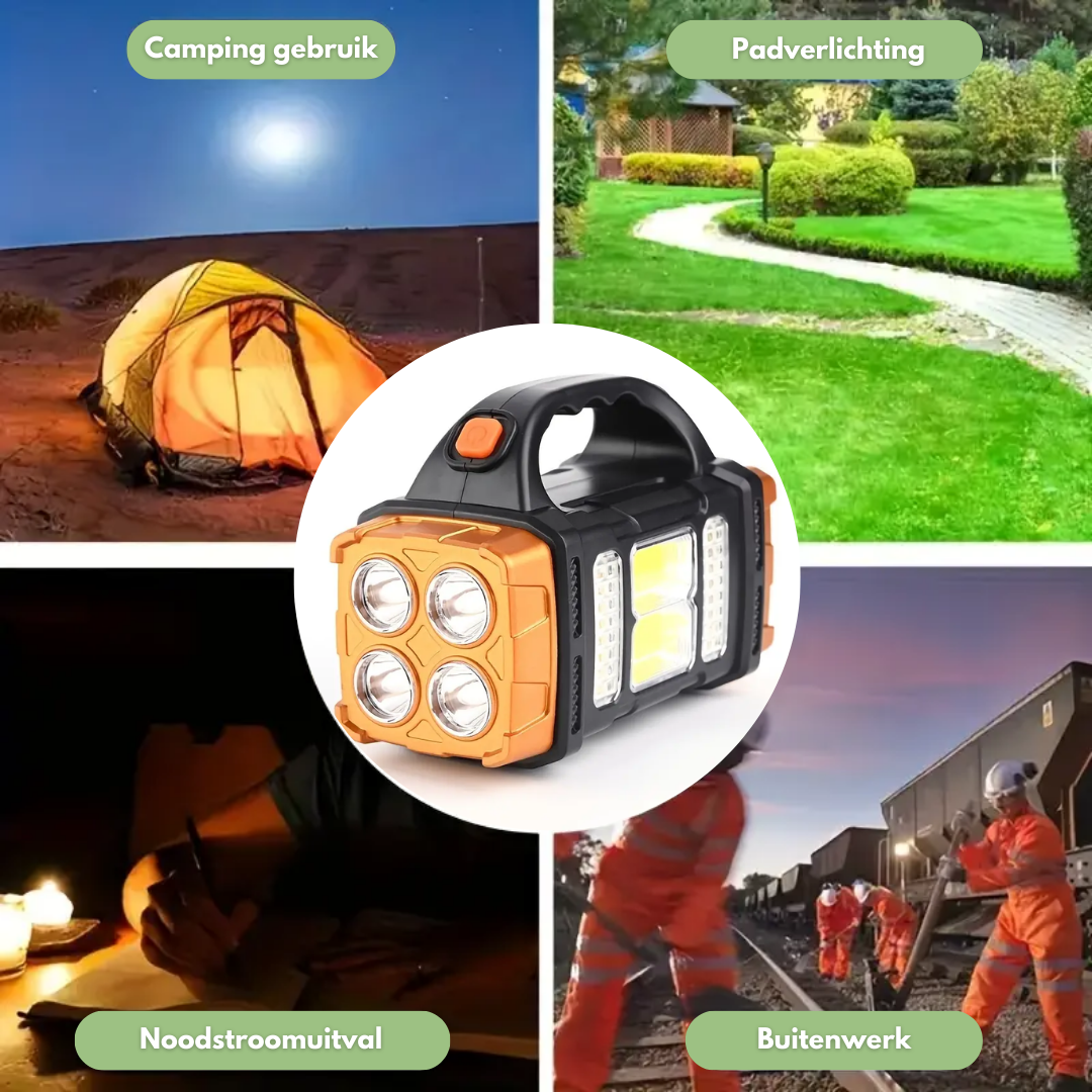 SolarBeam - 3-in-1 Noodlamp met Zonne-energie