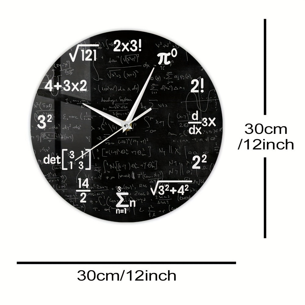 MathMirror Clock - Moderne Acryl Wandklok met Formules