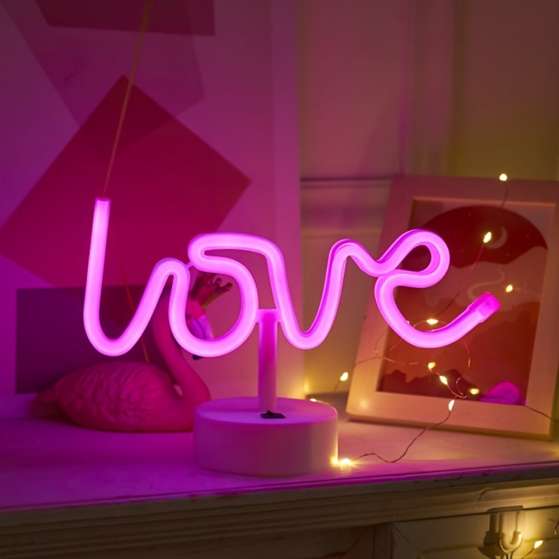 NeonLiefde Lamp – Verlichte Neon Tafellamp voor Feesten