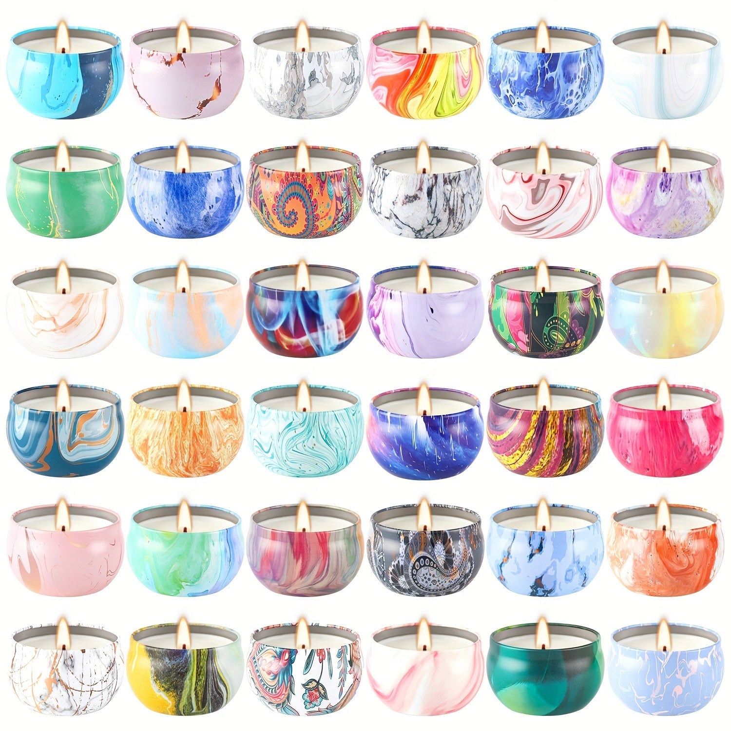 Aromatic Serenity – Luxe Kaarsenset met Marmerprint