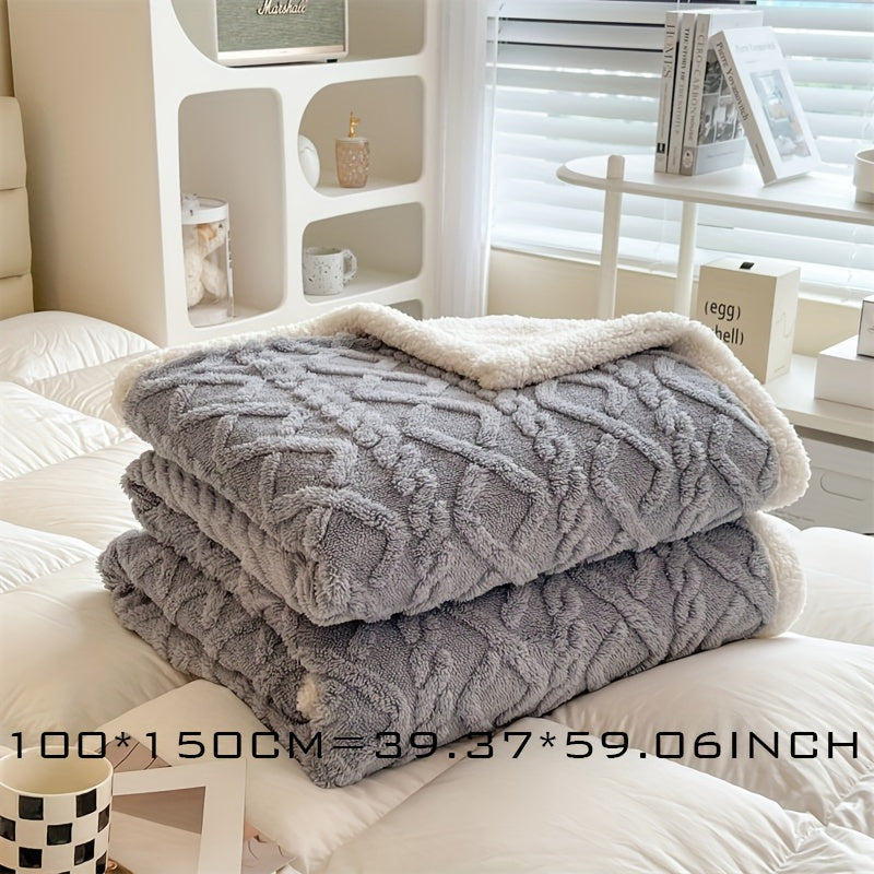 Vintage Luxe Dubbelzijdige Fleece Deken - Onmisbaar voor Winter