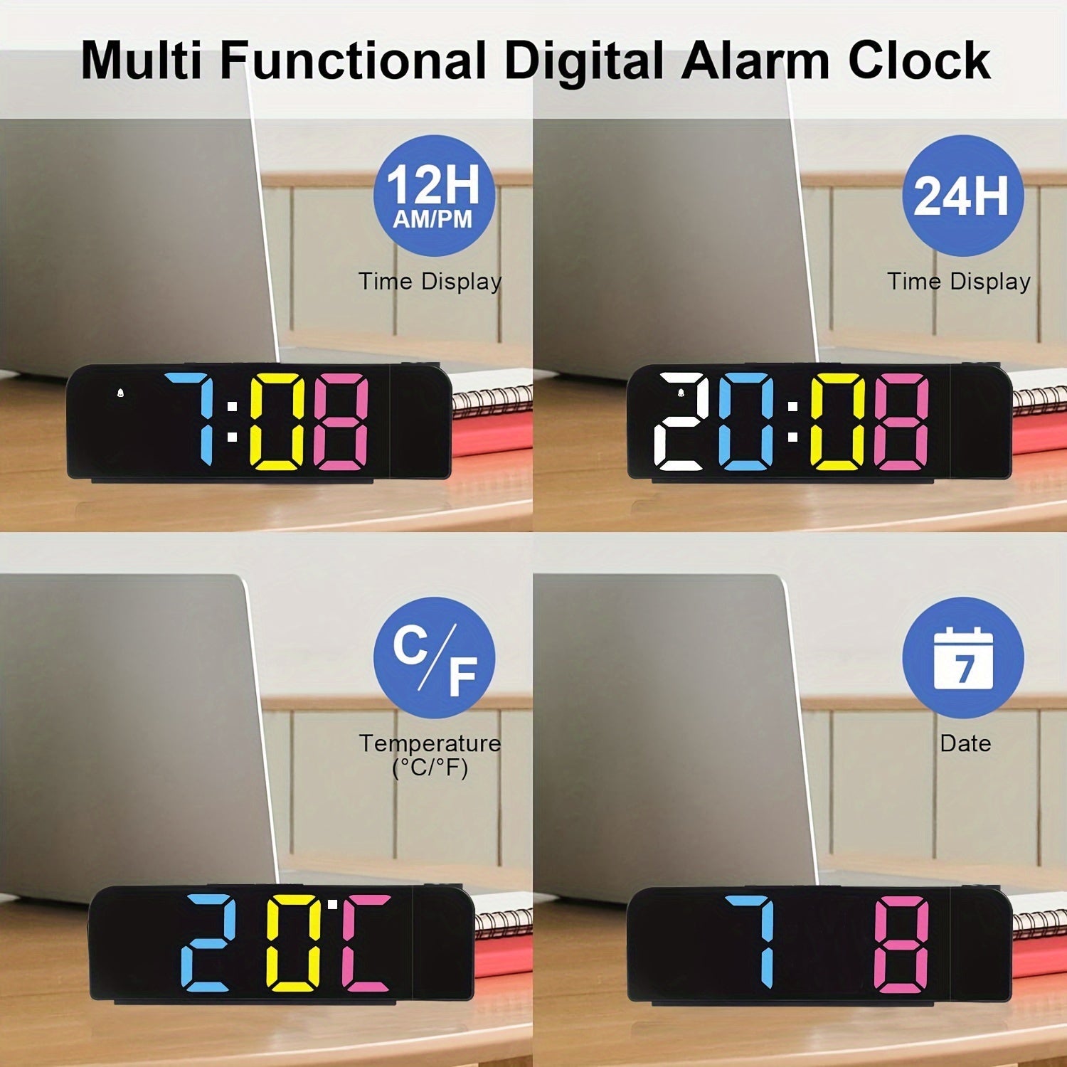 TimeView – Moderne Digitale Wekker met Projectie