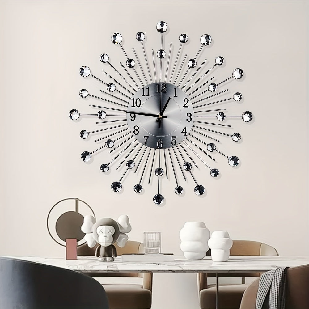 LuxeTime Clock - Elegante Wandklok met Kristaldetails