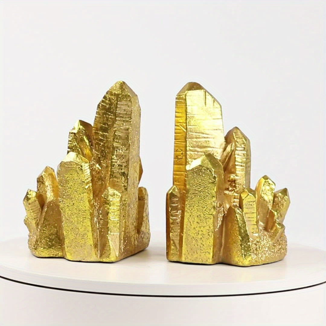 CrystalForm - Vintage Boekensteunen met Kristalontwerp