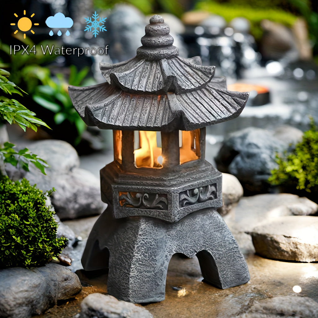 LumiGlow Lantern - Zen Tuin Decoratie op Zonne-Energie