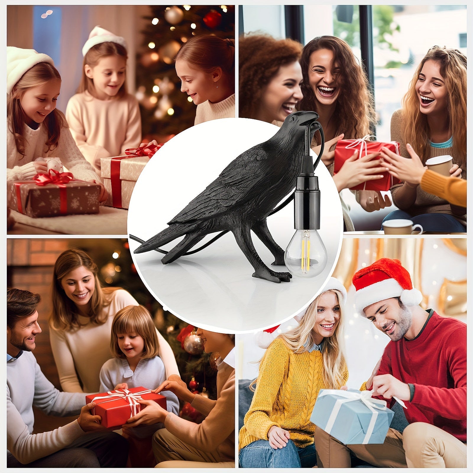 RavenLicht Lamp - Elegante Raaf Tafellamp met USB