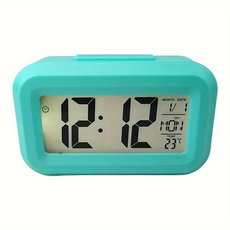 SmartAlarm Clock – Compact LCD Wekker met Geluid en Temperatuur