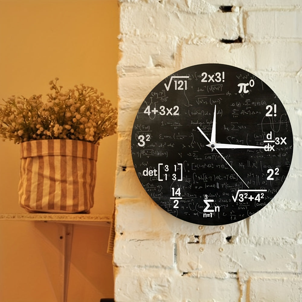 MathMirror Clock - Moderne Acryl Wandklok met Formules