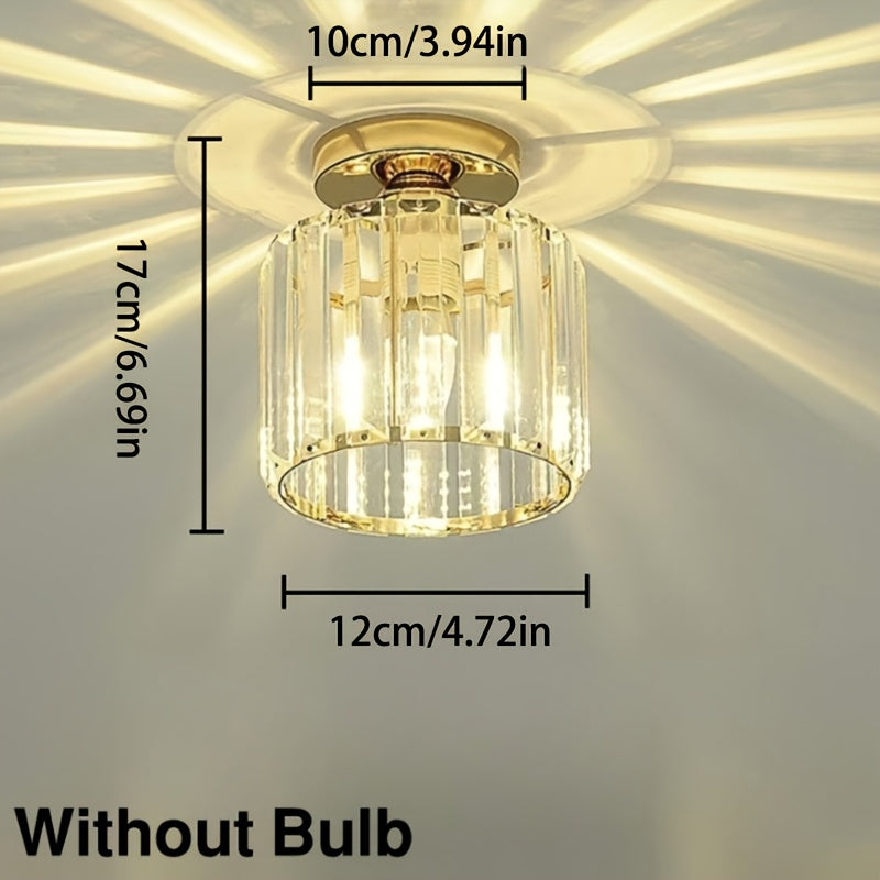 CrystalLuxe – Elegante Zwarte LED Plafondlamp met Kristal