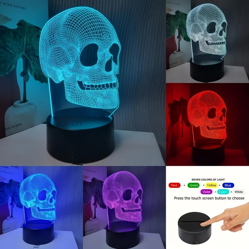 SkullGlow Lamp - Unieke 3D LED Tafeldecoratie