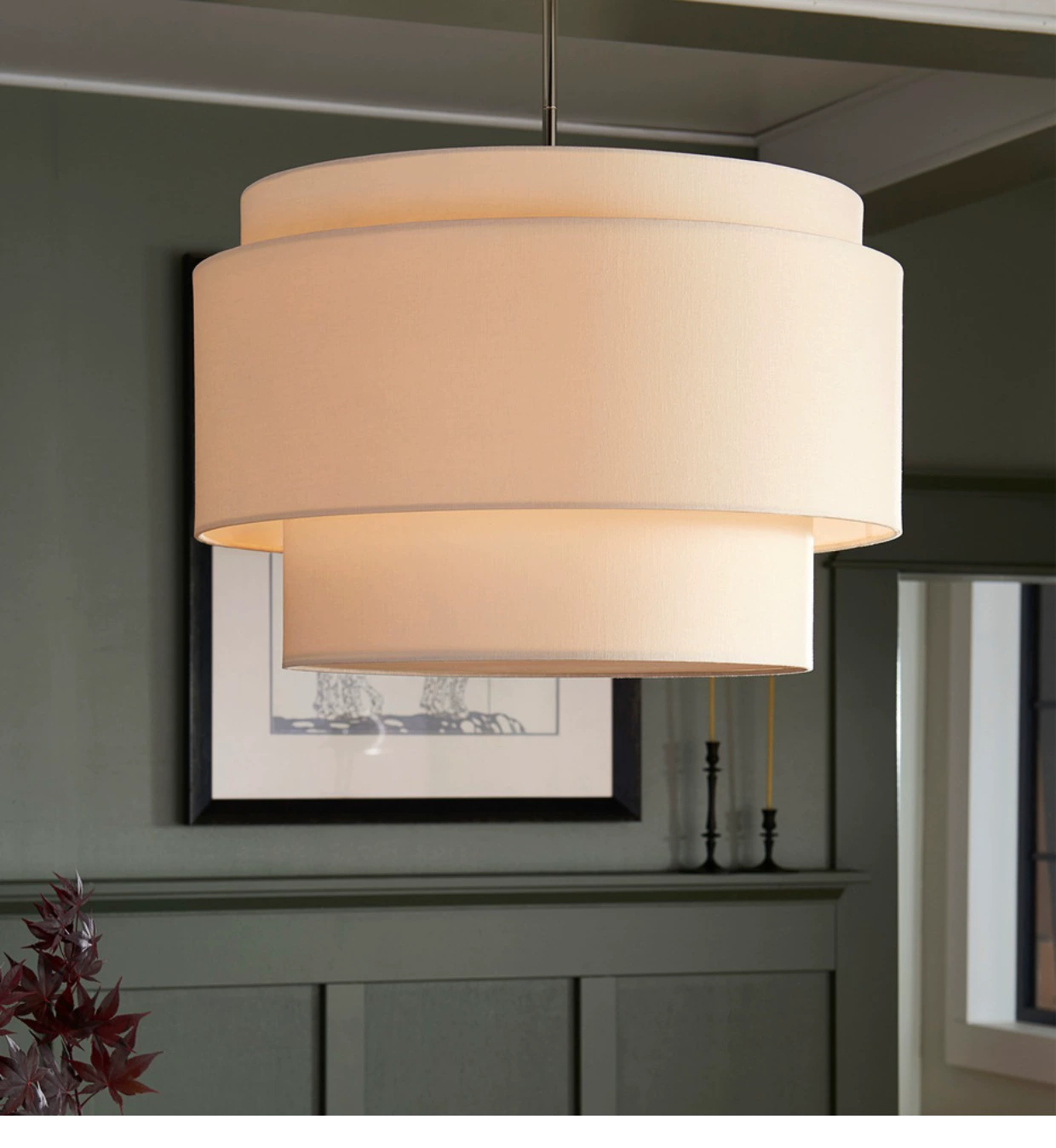 EleganceLuxe Light – Beige Linnen Bauhaus Hanglamp