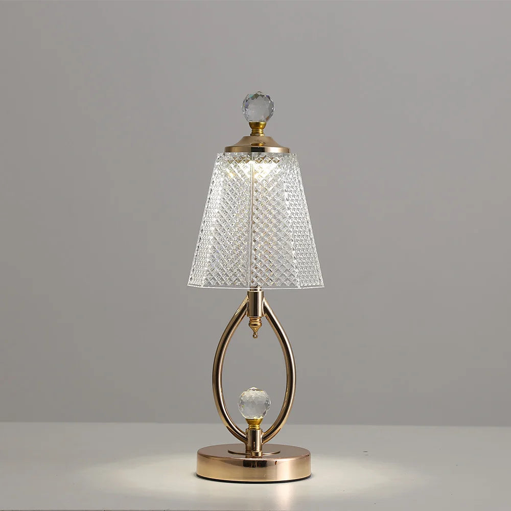 Vintage Kristallen Tafellamp - Elegante Vintage Kristallen Tafellamp voor Betoverende Sfeer
