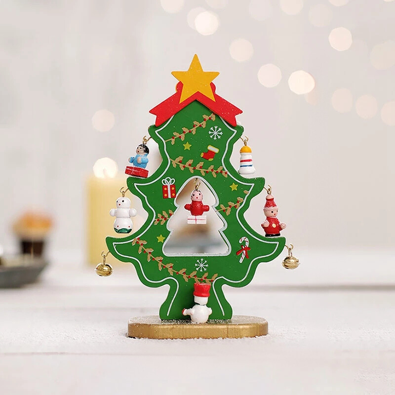 SapinElegant Kerst decoratie - Festieve Houten Mini-Kerstboom voor Jouw Ruimte