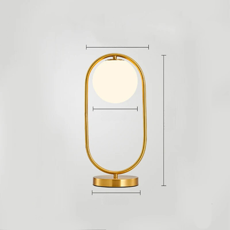 LuxeAura - Elegante Tafellamp met Ringontwerp voor Elk Interieur