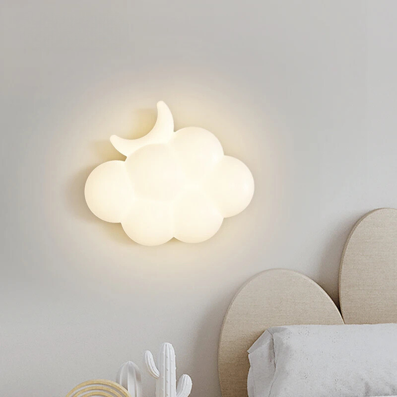 WhiteCloud Lamp – Stijlvolle LED Wandverlichting voor Kinderen