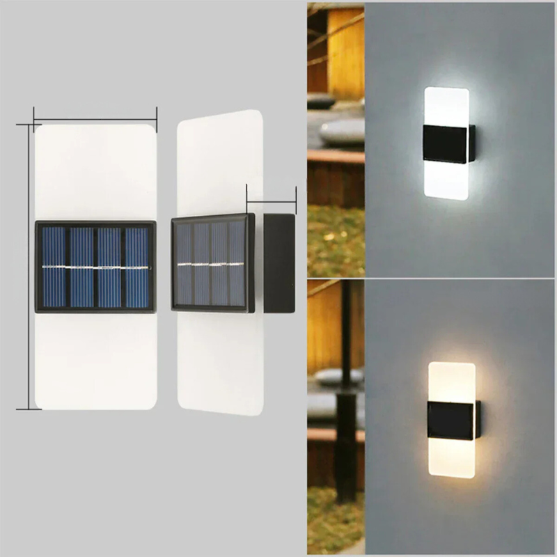 SolarWallGlow Wandlamp - Stijlvolle Zonnelamp voor Buitenverlichting