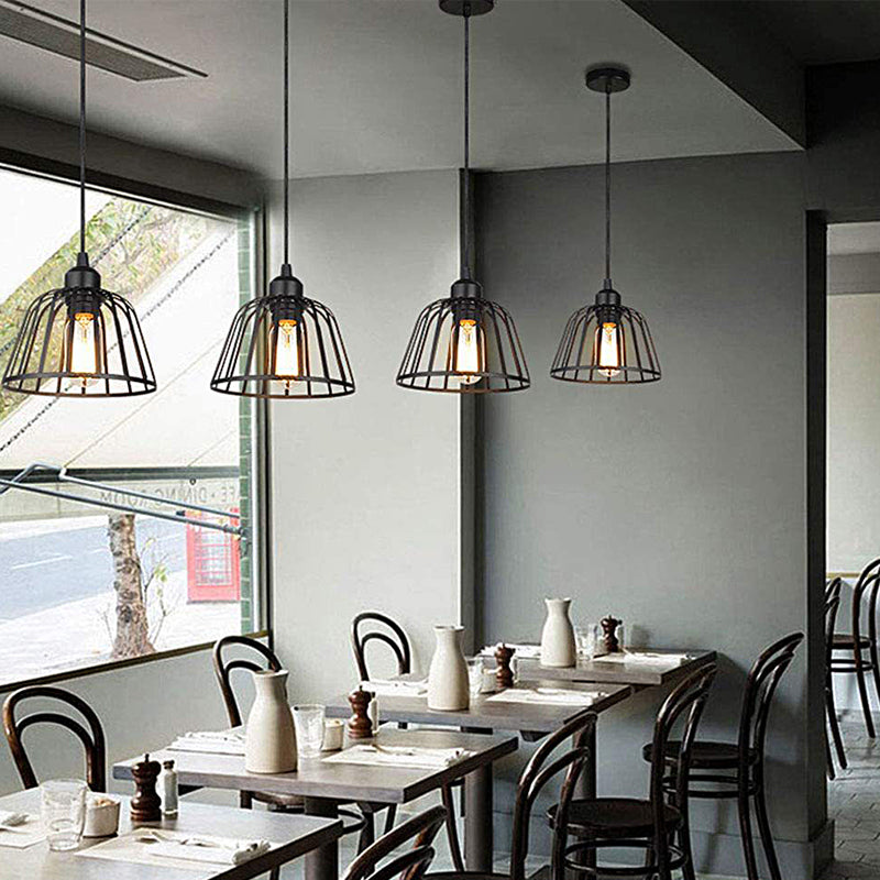 IronSphere Pendant - Zwarte Industriële Ijzeren Hanglamp voor Moderne Interieurs